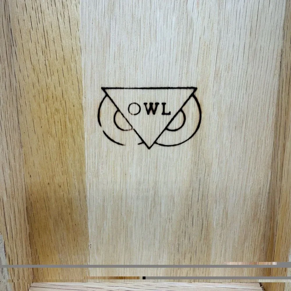 Vintage OWL Solid Oak Wood Recipe Box Index Card File Dovetail Large 1960’s Rare